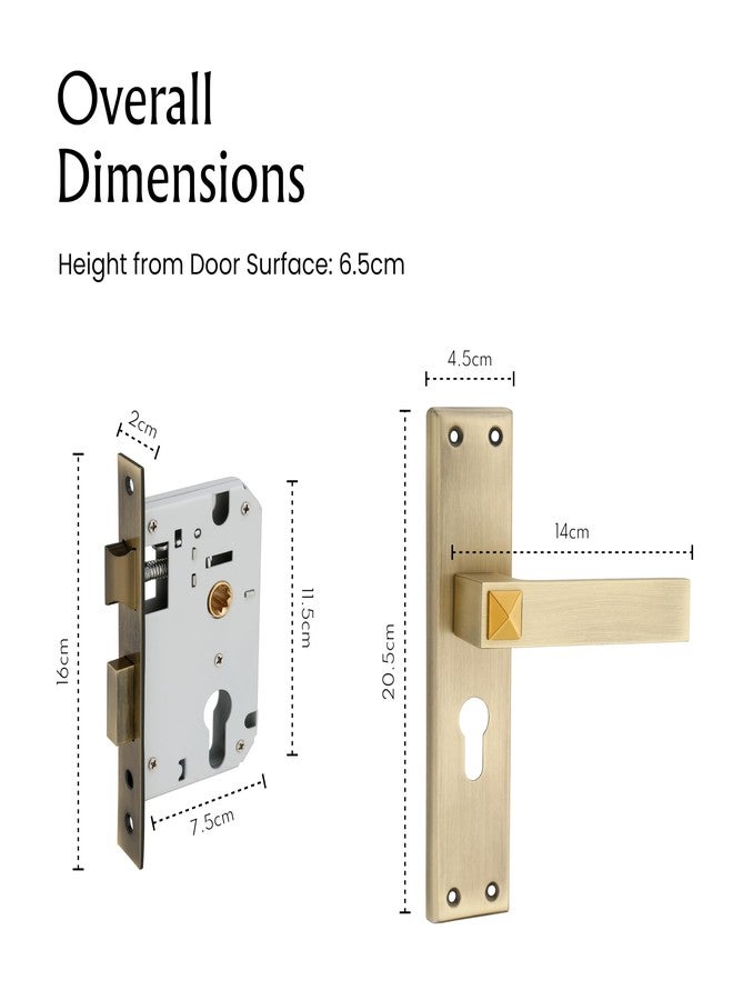 LAPO قفل باب رئيسي من لابو للمنزل، طقم قفل نقر شديد التحمل مع مفاتيح، أسطوانة 60 مم، جسم قفل 45 × 50 مم - مثالي للمنزل، غرفة النوم، المكتب، الفندق (تشطيب عتيق، ضمان 3 سنوات) CY-132 - Image 2